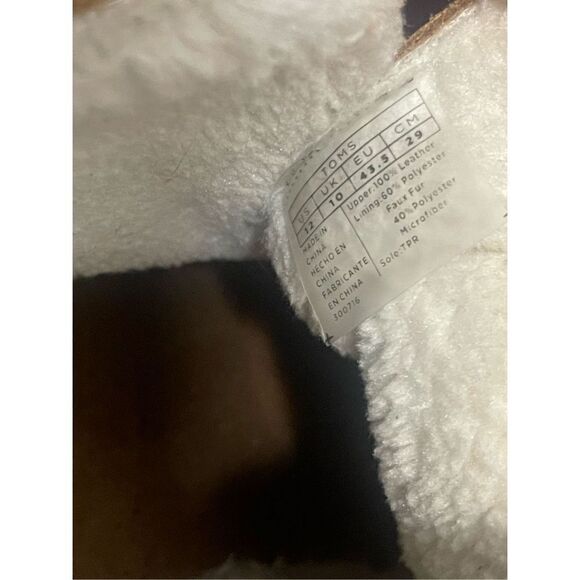 Toms Suede Sherpa Lined Kala Lace Up Wedge Heel Ankle Bootie in Wheat Women’s Si - Picture 5 of 5